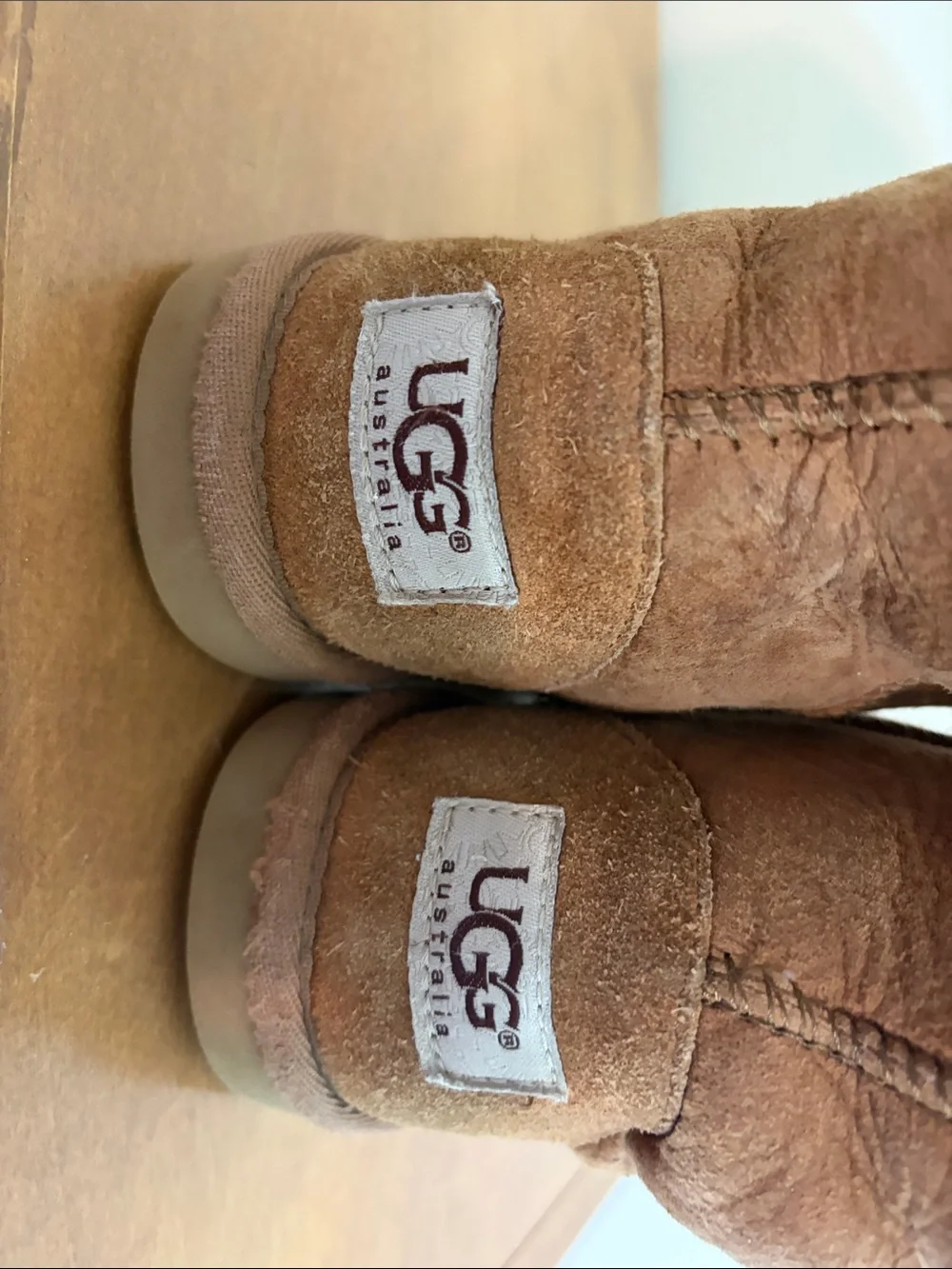 UGG Short Shearling Boots - Chestnut Brown